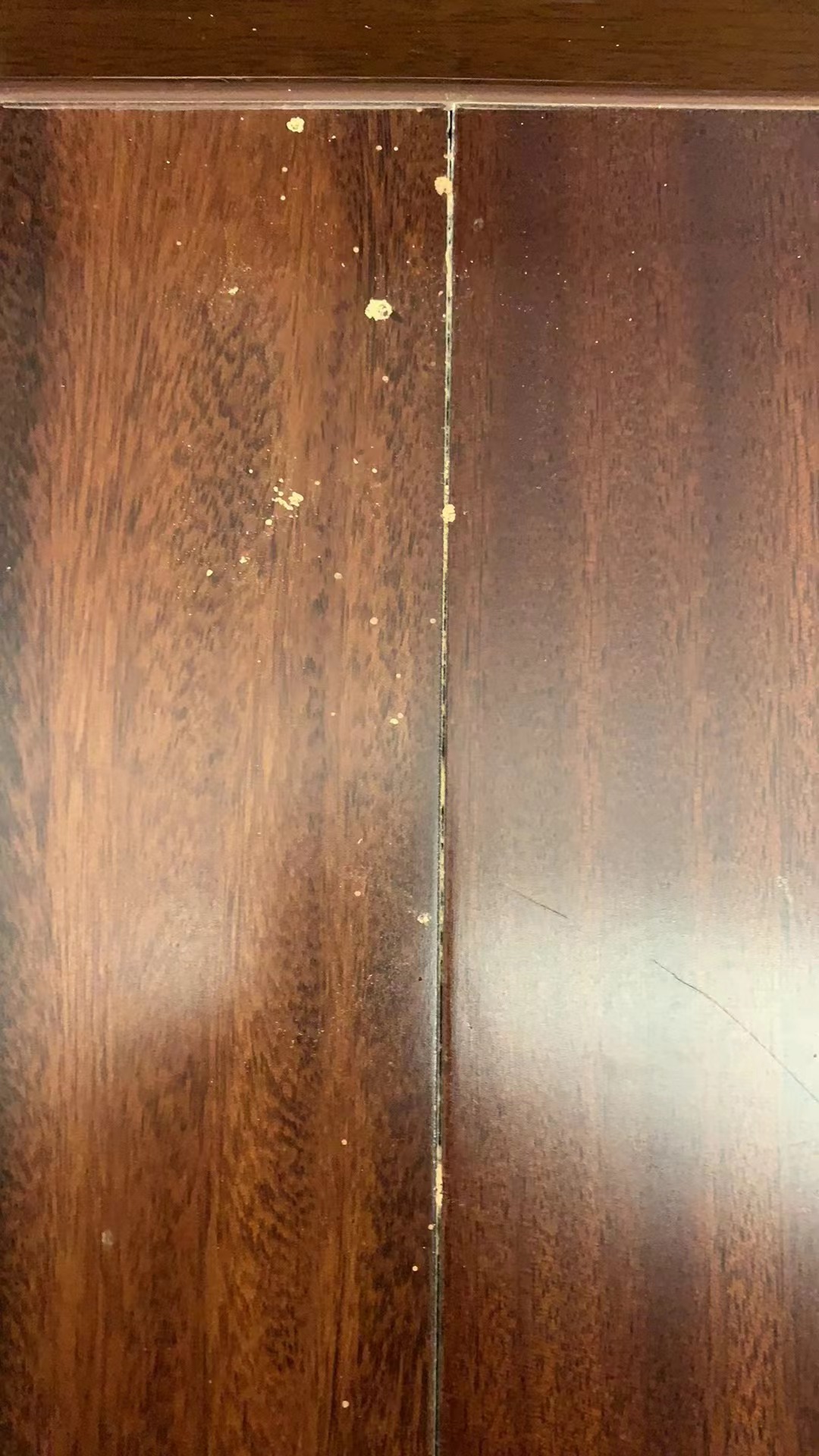 木地板被蛀虫入侵现场